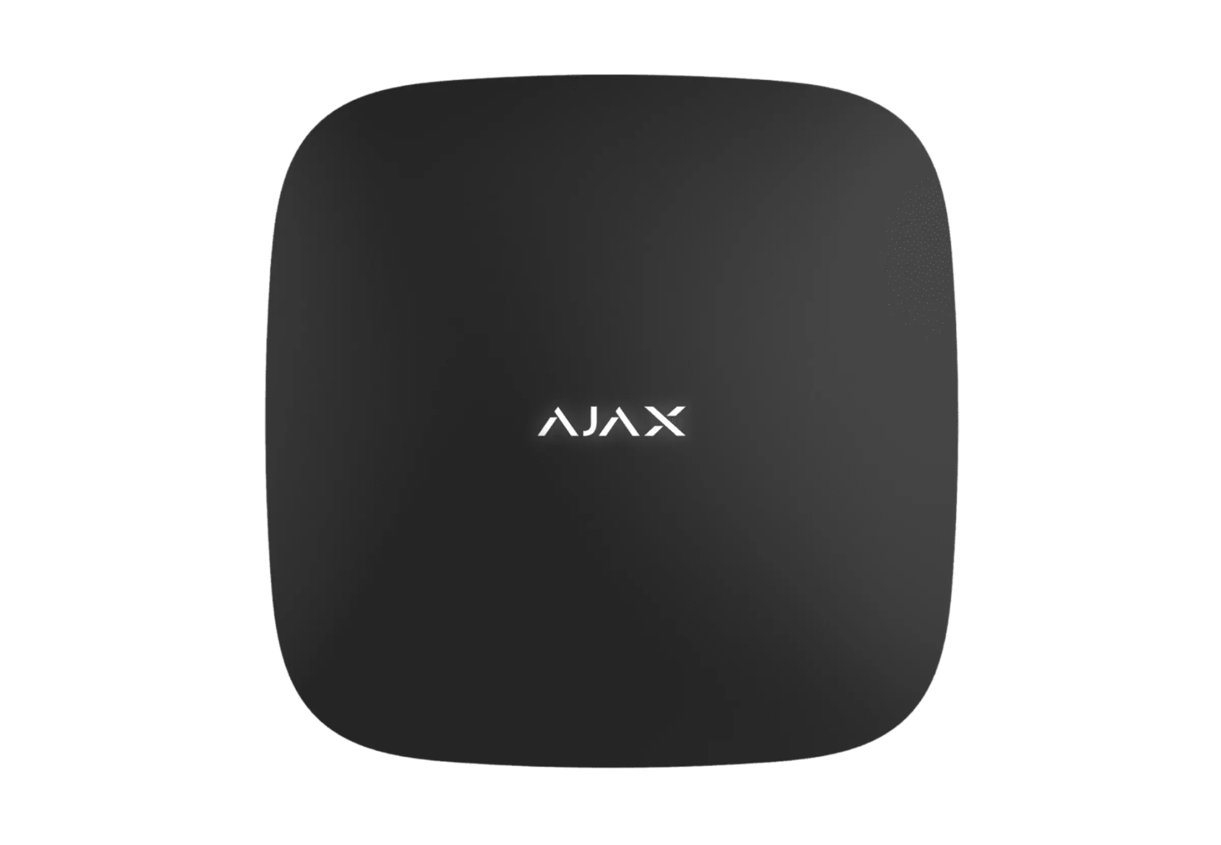 Centrale d'alarme sans fil Ajax Systems noire pour système de sécurité connecté.